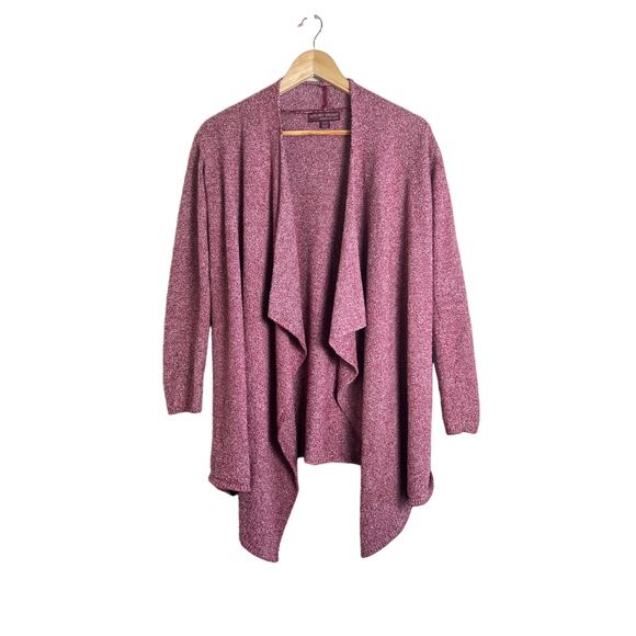 Barefoot Dreams Women’s Calypso Bamboo Chic Lite Knit Pink Marled Cardigan S/M - Picture 1 of 8